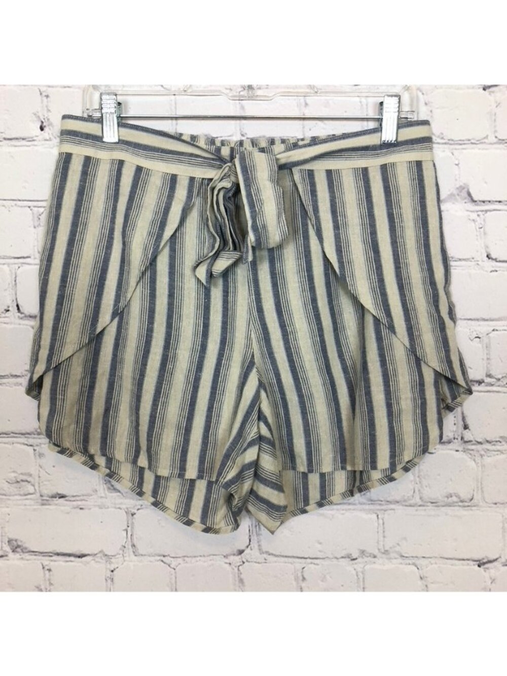 Patagonia Blue Striped Garden Island Hemp Shorts Size M